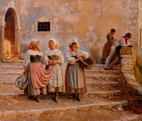 Young Women Transporting Lime, Civita d